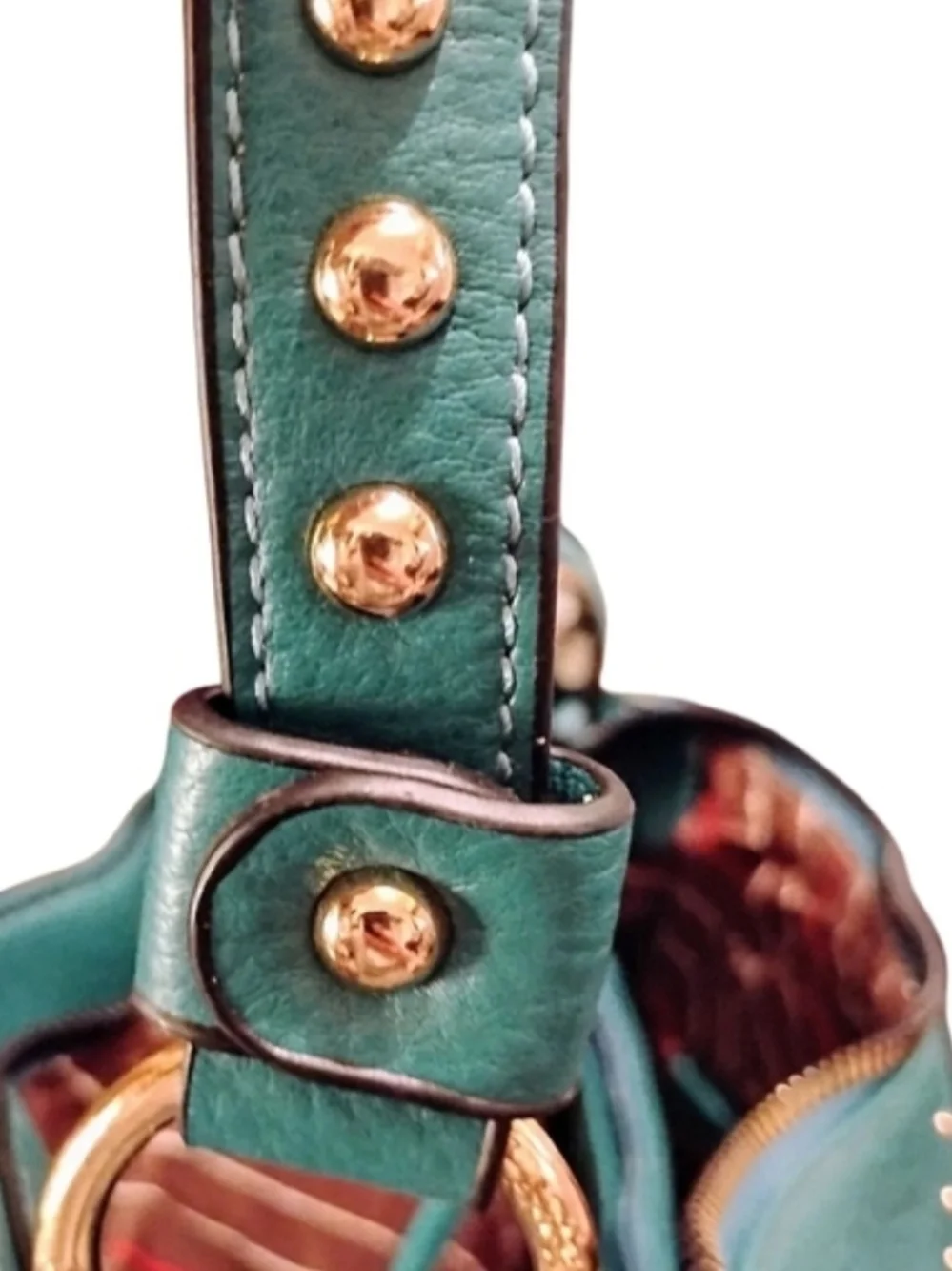 Montana West Teal Studded Shoulder Bag - Picture 13 of 15